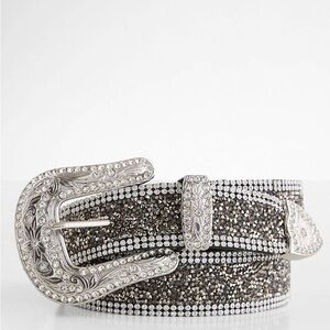 Glitz Metal Stud Leather Belt - Large